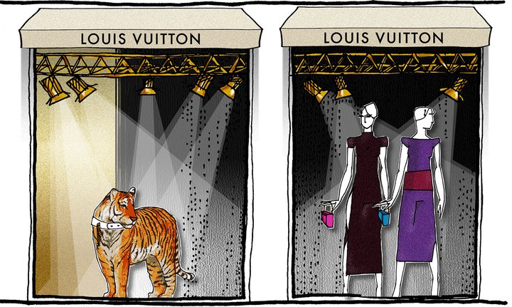Louis Vuitton, joyería y cine a pie de calle